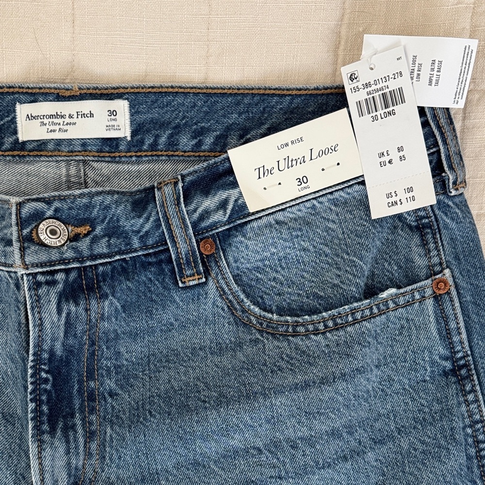 Abercrombie & Fitch Blue Ultra Loose Jeans